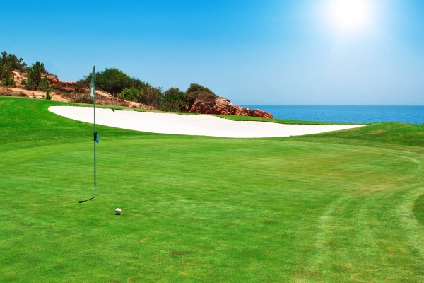 Playing golf in the Algarve, Portugal